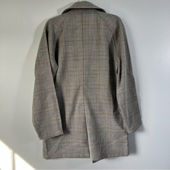 NWT Banks Journal Downtown Check Plaid Trench Coat Jacket Crock S L Gingham - Picture 9 of 13